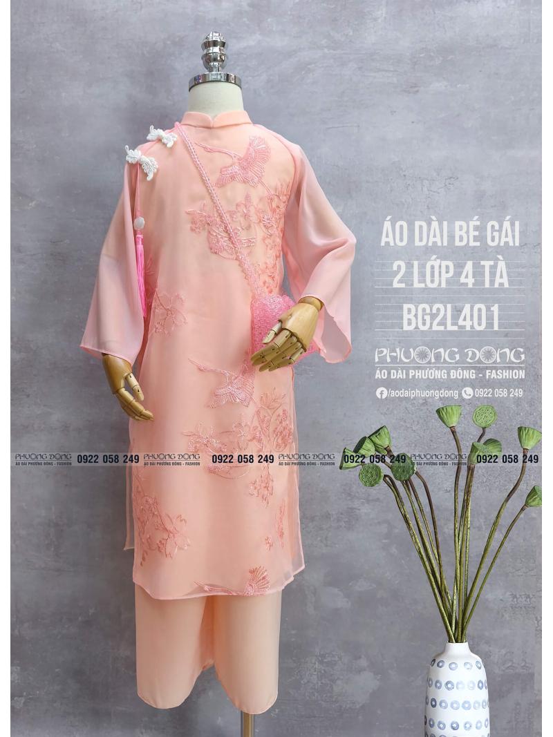 Áo Dài Cách Tân Bé Gái BG2L401 Áo Dài Cách Tân Bé Gái BG2L401